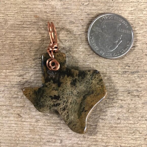 Petrified Wood Texas Necklace Pendant - Picture 2 of 4
